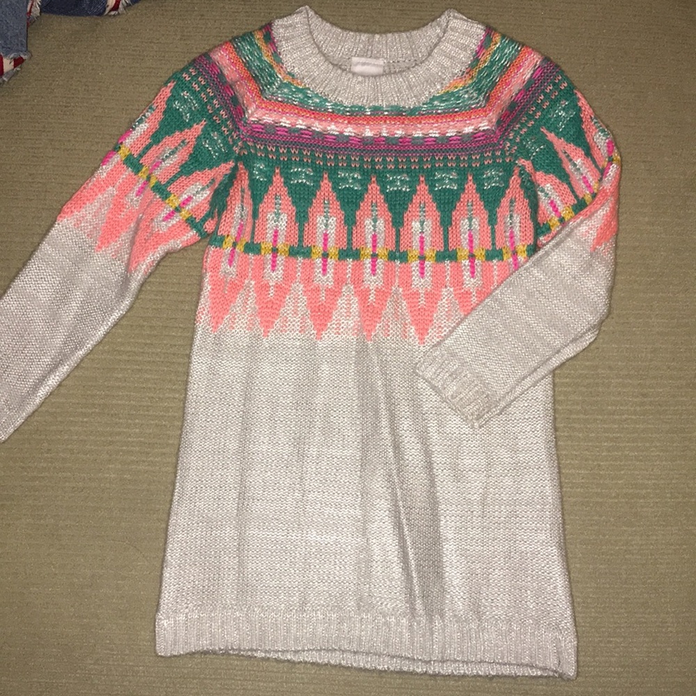 Beautiful patterned sweater dress size 18M